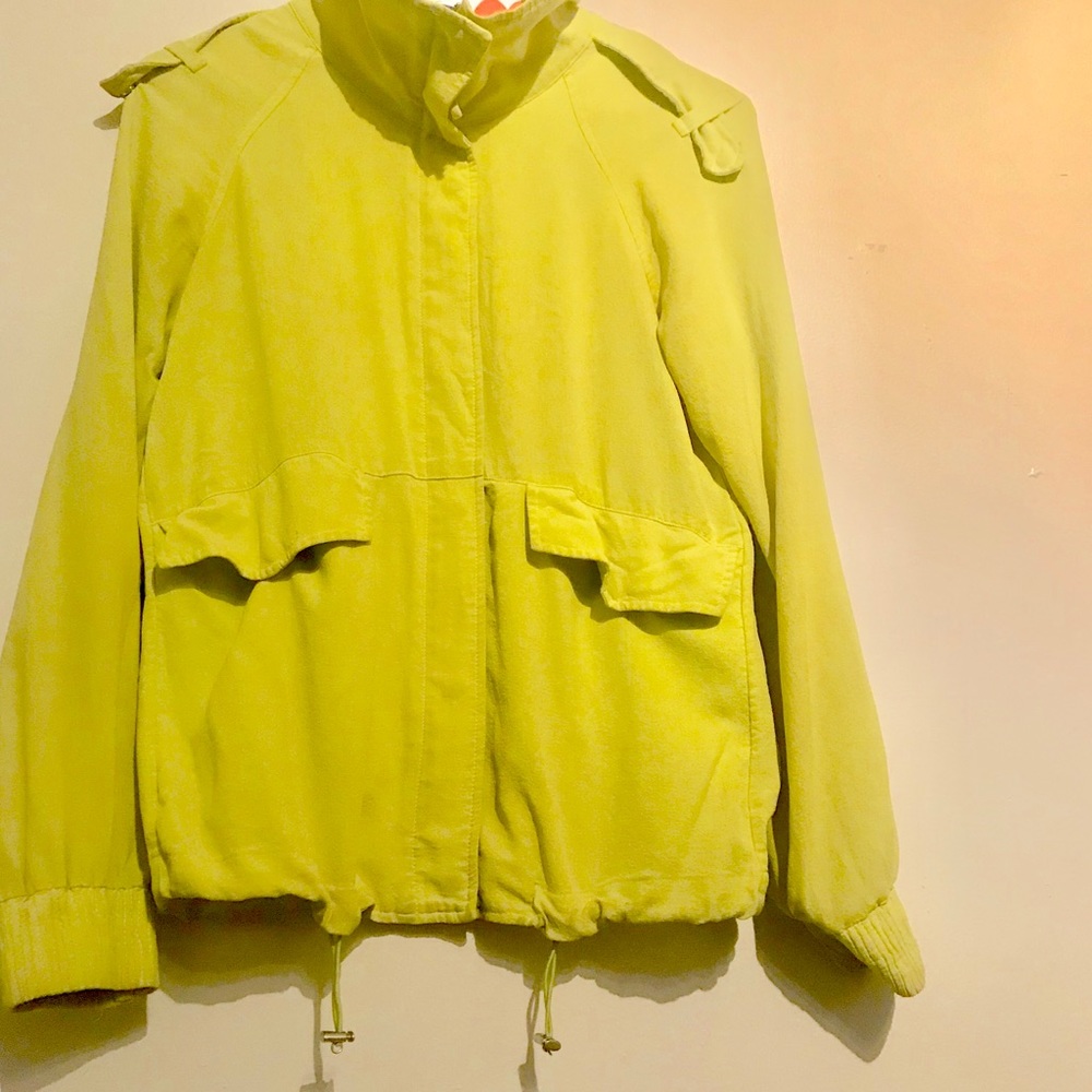 Neon Green Silk Jacket